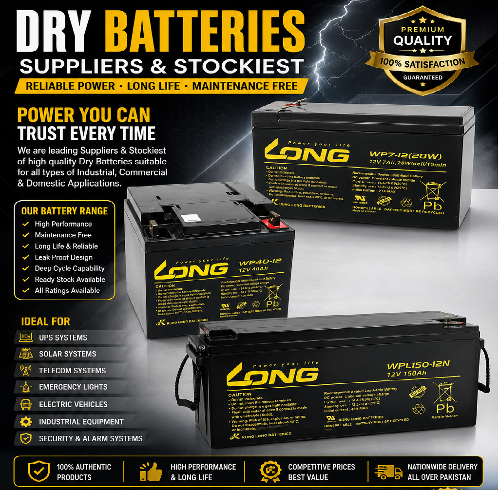LONG-DIY Battery Suppliers & Stockists in Pakistan 🇵🇰
